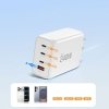 Super Szybka Ładowarka Sieciowa Tech-Protect NC240W-GaN 4-Port PD 240W QC3.0 White